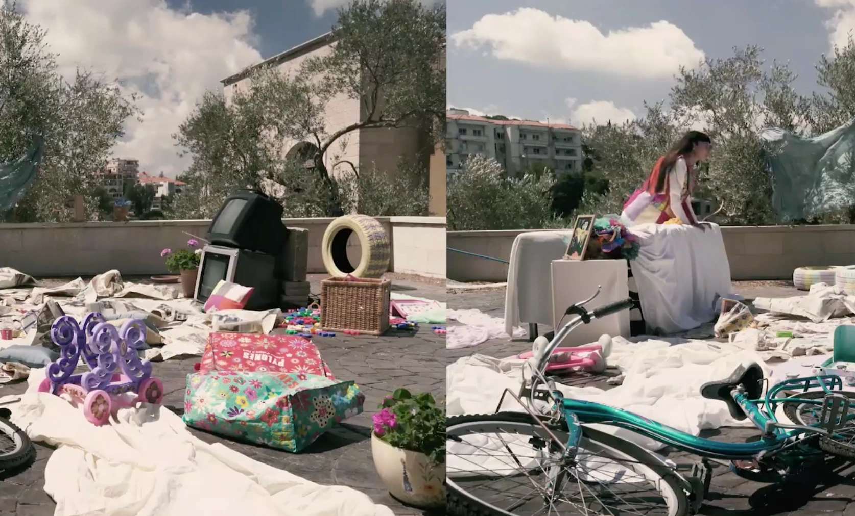 Selected frame from the fashion film