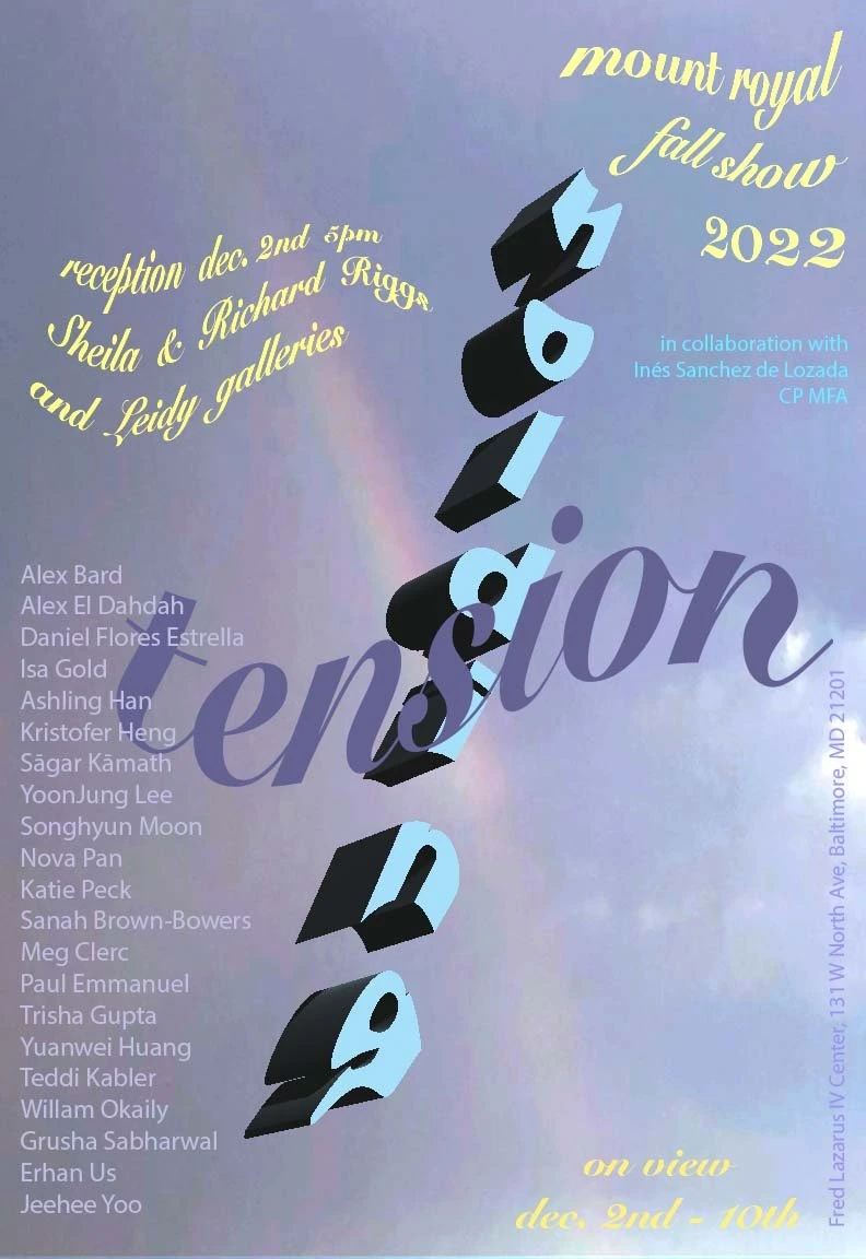 Holding Tension official poster with the December 2022 dates and artist roster