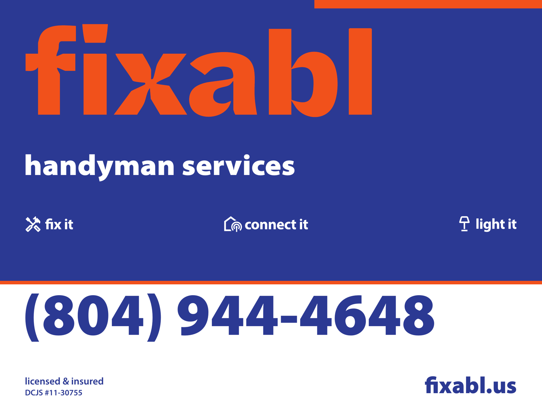 Prepared FIXABL yard-sign design