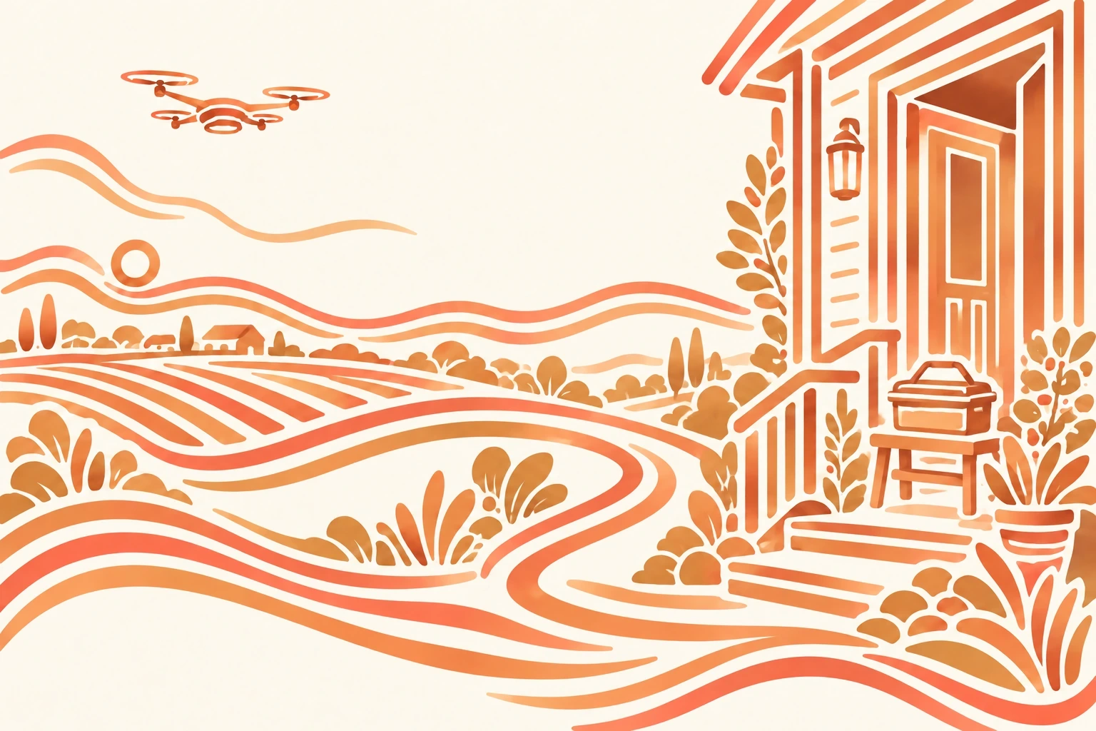 Air connection · speculative line illustration, with no illustrated people
