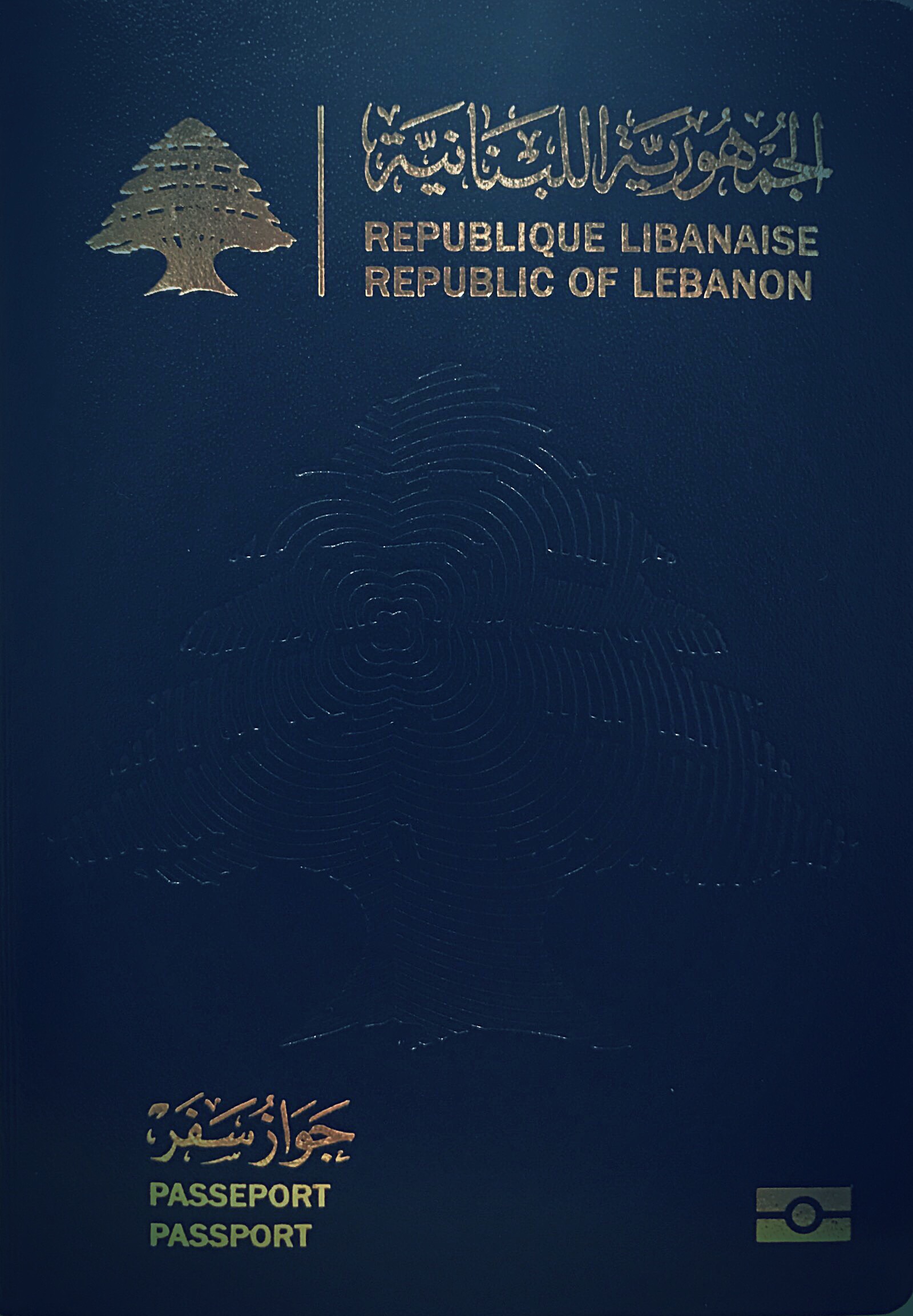 Documentary photograph of the 2016 Lebanese passport cover