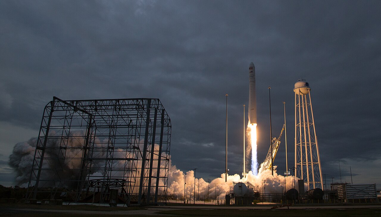Antares / Cygnus CRS-8 launch from Wallops, Virginia, 12 November 2017. The mission carried Asgardia-1.