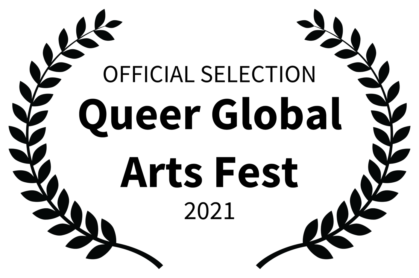 Queer Global Arts Fest · Official Selection · 2021 · laurel supplied for Iridescence